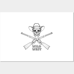 The Skull with rifles Posters and Art